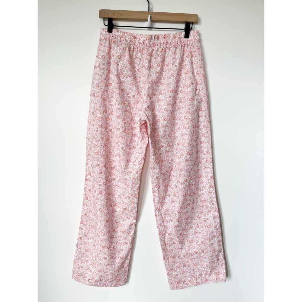 Love by Gap Cotton Poplin Floral Pajama Pants Womens Small Pink - Picture 5 of 13